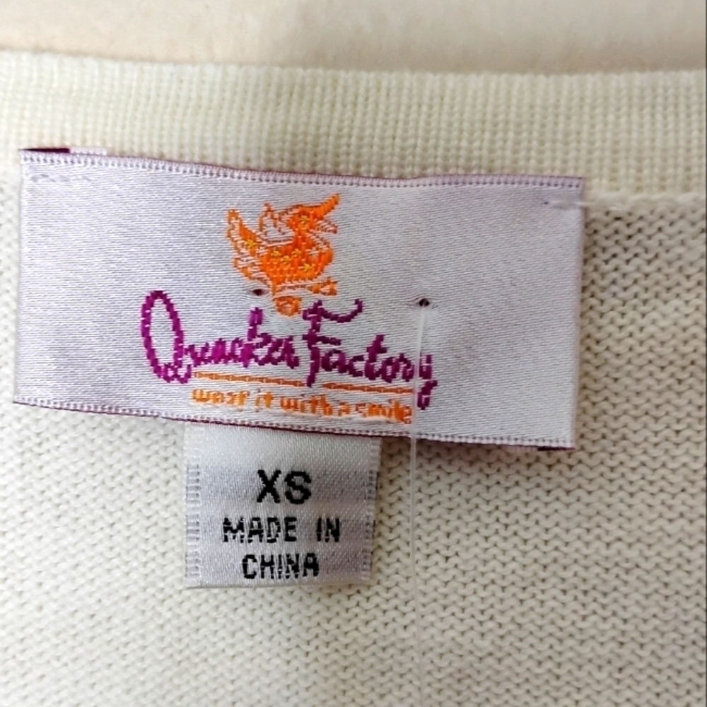 Quacker Factory Snowflake Sweater Size XS NWT - Picture 7 of 9